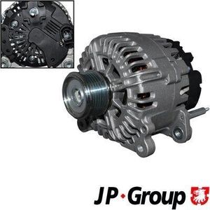 JP GROUP 1190104200 - OE 03L903023F Lichtmaschine für EOS (1F), Scirocco, Caddy III (2C, 2K), Yeti (5L), Roomster (5J), Superb II (3T), Jetta III (1K2), Passat (365, 362), Caddy IV (SA), A1 (8X), Cordoba (6K), Bora (1J), A4 (8E), A3 (8P), Touran (1T), T5, Golf V (1K), Altea (5P), Octavia II (1Z), Toledo III (5P2), Golf Plus (5M), Passat (3C), Leon (1P1), Crafter (2E), Crafter (2F), TT (8J), Sharan (7M), Tiguan (5N), Beetle (5C), Passat CC (357), CC (358), Golf VI, Polo (6C, 6R), Ibiza (6J, 6P), Fabia II (54