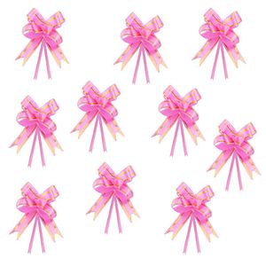 Oblique Unique 10 Geschenkschleifen mit Geschenkbändern Deko Schleifen - rosa