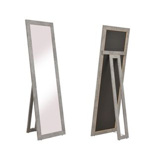 Standspiegel Mila Holz MDF Ankleide Ganzkörper Garderoben Spiegel Beton Optik Modern Elegant 160x50 cm