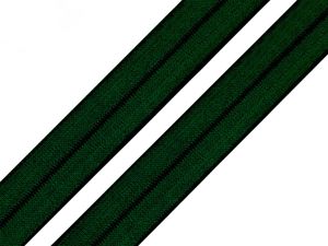 1m Falzgummi 20mm Faltgummi elastisches Einfassband Schrägband Saumband Farbwahl, Farbe:dunkelgrün