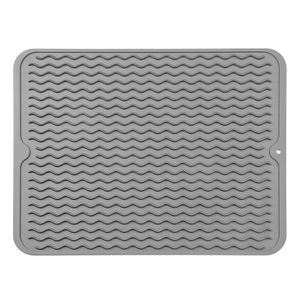 Abtropfmatte Geschirr, Abtropfmatte Silikon, für die Arbeitsplatte, Hitzebeständiger Untersetzer, Abtropfmatte, 30x40 cm