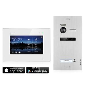 Balter EVO Video-Türsprechanlage mit Smartphone App 7" Monitor x1 Touchscreen 2-Draht BUS Komplettsystem für Einfamilienhaus