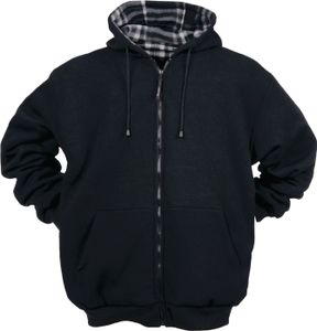 Thermo Wendejacke Gr.L schwarz-weiß kariert od.schwarz uni