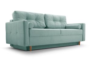 Sofa mit Schlaffunktion Schlafsofa Sofabett 3-Sitzer 213 × 74 × 100 cm Couch DL-Klapp-System Pastella Queens 18