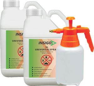 INSIGO 2x5L + 2L Sprüher Anti-Insekten-Spray, Anti-Insekten-Mittel, Insektenvernichter, Insektenschutz, Ungeziefermittel, gegen Ungeziefer & Insekten, Vernichtung, für Innen & Außen