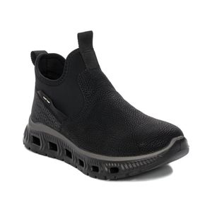 Rieker Damen Boot Stiefelette trendy Schaftabschluss gestretcht M6053, Größe:40 EU, Farbe:Schwarz