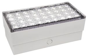 LED-Bodenleuchte McShine "Pflasterstein", 20x10x7cm, 180 lm, Schutzklasse IP65, warmweiß, 230V - befahrbar und trittfest