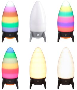 LED Nachtlicht für Kinder mit Bewegungsmelder Schlummerleuchte Farbwechsel Rakete inkl. Batterien