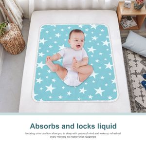 2 Stück Wasserdicht Wickelunterlage für Babys und Kleinkinder - Atmungsaktiv, Waschbar, Wiederverwendbare Urin Matte Abdeckung (L - 60 x 75 cm)