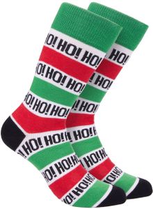 BRUBAKER Vánoční ponožky pro muže a ženy - vánoční motiv Hohoho - bavlněné ponožky Vánoce - Uni jedna velikost EU 41-45