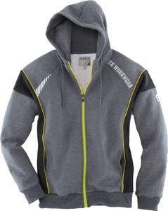 Terrax Workwear Herren Sweatjacke mit Kapuze - Kapuzenjacke mit reflektierenden Print in Schwarz-Limette Größe M