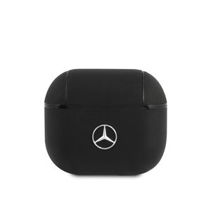 Mercedes Benz Apple AirPods 3 Cover Black Electronic Line Collection Kožené ochranné pouzdro
