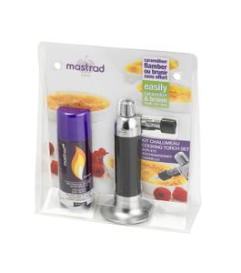 Mastrad - Kochfackel - Elektronische Zündung, einstellbare Flamme. Taschenlampen-Set mit Ersatz, Multicolor.