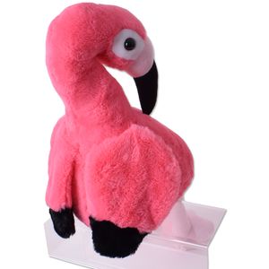 TE-Trend XXL Plüschtier Stofftier Flamingo Kuscheltier Deko Vogel Schlenkertier 63cm hoch Pink Schwarz