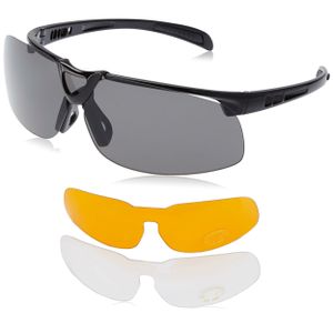L.A. Sports Sportbrille PRO rahmenlos Sonnenbrille Wechselgläser UV-Schutz polarisierend
