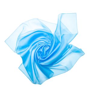 Seidentuch Halstuch Tuch blau türkis aqua Seide 90x90cm