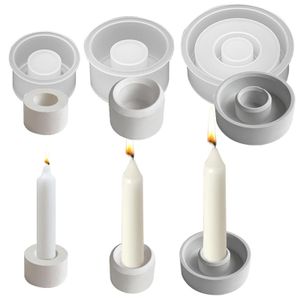 winterbeauy 3er Silikonform Kerzenhalter, DIY Kerzenformen,Gießform Kerzenhalter,Stabkerzenhalter (Klein/Mitte/groß)