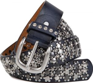 styleBREAKER edler Nietengürtel im Vintage Design, Nieten und Strass, kürzbar, Damen 03010052