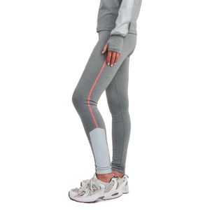 gofluo. Brooke Leggings - Reflektierende Sporthose - Fluo Neon - mit Zugkordel - Sichtbar im Dunkeln - Grey melange - M