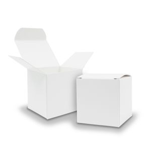 itenga Würfelbox aus Karton 6,5x6,5cm weiß Gastgeschenk