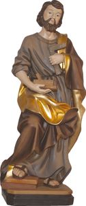 Heiligenfigur Hlg. Josef mit Winkel und Hobel 50,3 cm