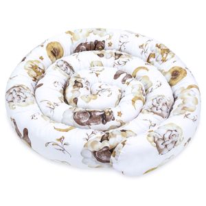 Seitenschläferkissen Bettschlange Body Pillow 300 cm Baumwolle - Kopfkissen lang Bettrolle Schlafkissen Nackenrolle Schlummer Bär