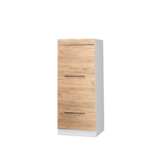 Vicco Mikrowellenschrank Fame-Line, 60 cm, Goldkraft Eiche/Weiß