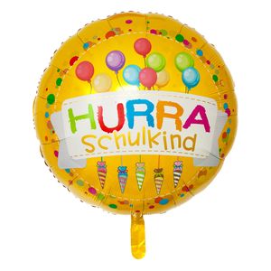 Oblique Unique Hurra Schulkind Folien Luftballon für Schuleinführung Schulanfang Einschulung Dekoration Ballon