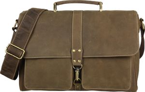 Hunt Leder Aktentasche Lehrertasche Businesstasche 4001, Farbe:Hunter Braun