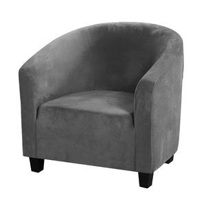 (šedá) Klubové křeslo Slipcover, vysoký stretch Velvet Koupelna židle kryty Křeslo Sofa Cover Slipcover Ochrana nábytku Měkké kryty gauče