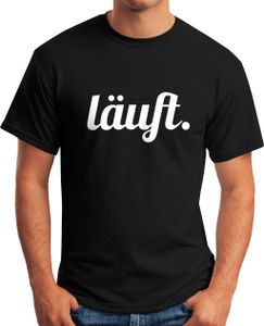 cooles lustiges Herren T-Shirt - läuft - Fun-Shirt Moonworks®  XL