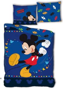 Súprava posteľnej bielizne Mickey Mouse "Jump", obliečka na prikrývku 140 x 200 cm s obliečkou na vankúš 63 x 63 cm, Disney