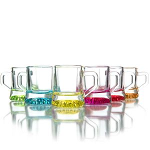 12x Schnapsglas 3cl farbige Shotgläser für Tequila, Wodka, Ouzo, Sambuca Pinnchen Stamperl