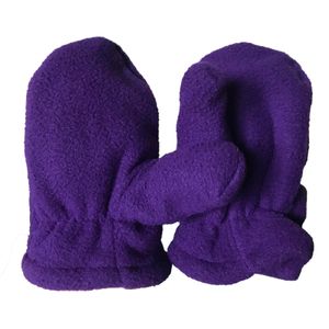 Herbst Winter Kleinkind Magic Tape Warme Fäustlinge Baby Jungen Mädchen Faux Fleece Handschuhe-Lila, Größe: XL