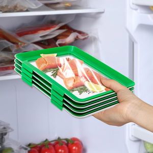 Versiegelnde Lebensmittelkonservierungsschale Lebensmittelkonservierung Tablett Stapelbar (4er Pack)