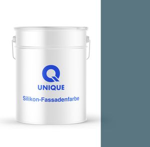 Q UNIQUE Fassadenfarbe – Premium Silikonharz-Fassadenfarbe für Außen, wetterfest, 10L, Antikblau