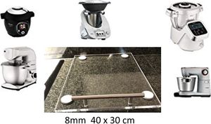 James Premium® Gleitbrett für den Thermomix - Passend für TM5, TM6 & TM31 - Hochwertiger Gleiter - Aus Acryl -