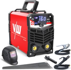 Schweißgerät MMA Elektrode ARC 160D Set: Helm, Drahtbürste, 10 Elektroden