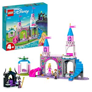 LEGO 43211 Disney Princess Auroras Schloss Spielzeug zum Bauen mit Dornröschen, Prinz Philip & Maleficent Mini-Puppen für Mädchen & Jungen ab 4 Jahren