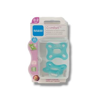 MAM Comfort Schnuller im 2er Set aus 100% Silikon Ideal für Babys mit Beutel (14,99)