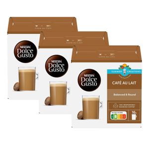 Koffiecups dolce gusto cafe au lait 16st | Doos a 16 kop | 3 stuks