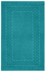 Lashuma Badezimmerteppich Petrol - Blau, Klassischer Badläufer Frottee, Royal 50 x 80 cm
