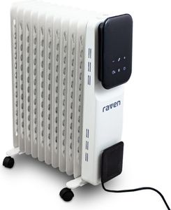 Elektryczny grzejnik olejowy Raven EGO003, 2500W 11 żeber Biały