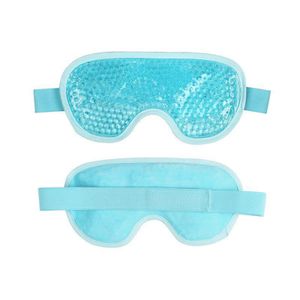 Augenmaske Kühlend Kühlbrille Wiederverwendbare Augen Kühlpads mit Gelperlen für Geschwollene und Müde Augen (blau)