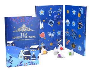 Tee Buch Adventskalender 2022 groß - 35 x 24 cm - Weihnachten Advent Kalender Probier Set Geschenkidee
