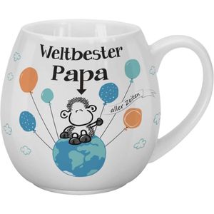 Sheepworld 46314 Tasse mit Motivdruck und Geschenkbanderole:"Weltbester Papa"