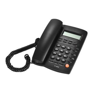 Desktop-schnurgebundenes Telefon mit LCD-Display Anrufer-ID-Lautstärke Einstellbarer Taschenrechner Wecker für Haus Office