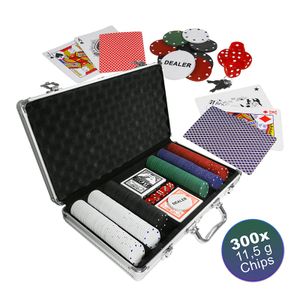 Edles Pokerset im Alukoffer / Pokerkoffer Royal Flush, 300 Chips Eaxus