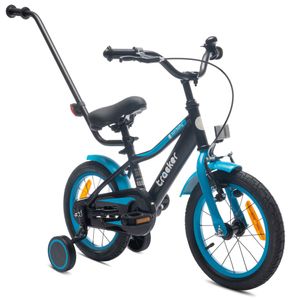 Sun Baby Tracker Bike Kinderfahrrad Jungen Fahrrad Stützräder Schubstange 14 Zoll neon blau