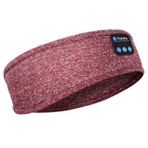 Schlaf Kopfhörer Bluetooth Schlaf Kopfhörer Stereo Lautsprecher Wireless Bluetooth Sport Stirnband Waschbare (Rot)